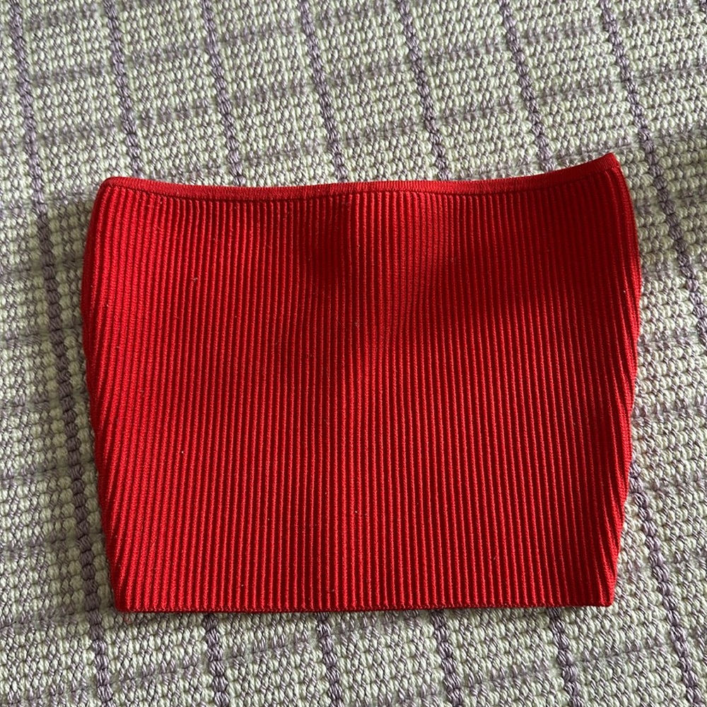 Aritzia Babaton red strapless top size xxs